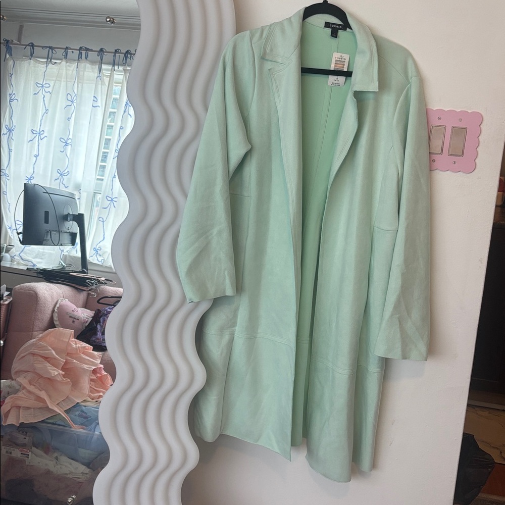 Torrid Light Green Women's Trench Coat